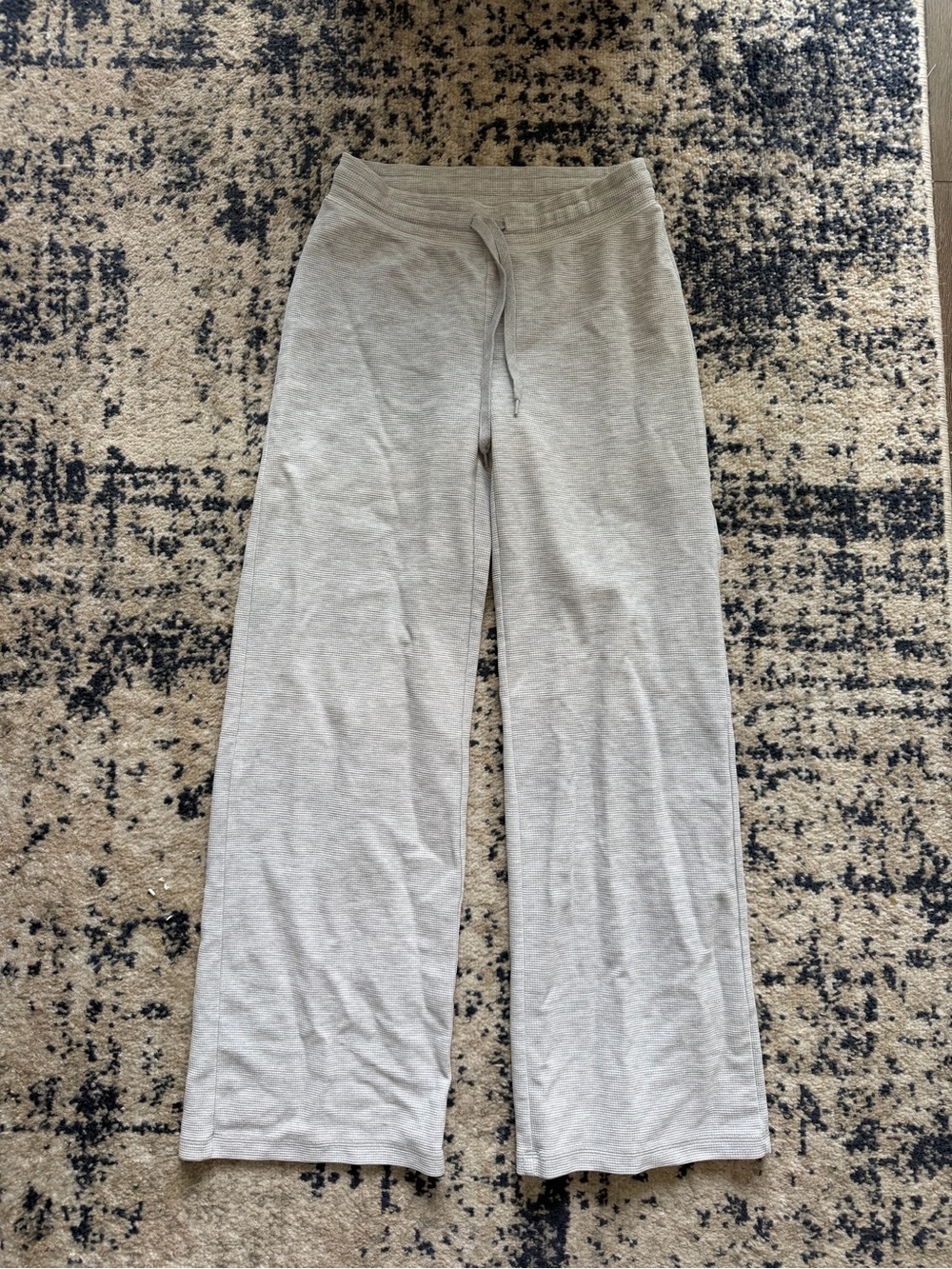 TNA Wafflex Gray Wide-Leg Lounge Pants - size XS